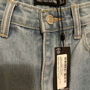 PrettyLittleThing Sky Blue Denim Pants